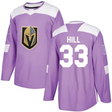 Purple Men's Adin Hill Authentic Vegas Golden Knights Fights Cancer Practice Jersey