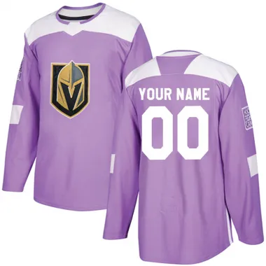 Purple Men's Custom Authentic Vegas Golden Knights Fights Cancer Practice Jersey