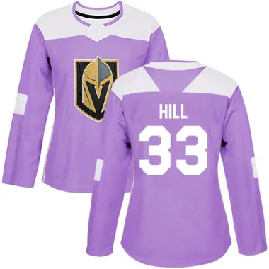 Purple Women's Adin Hill Authentic Vegas Golden Knights Fights Cancer Practice Jersey