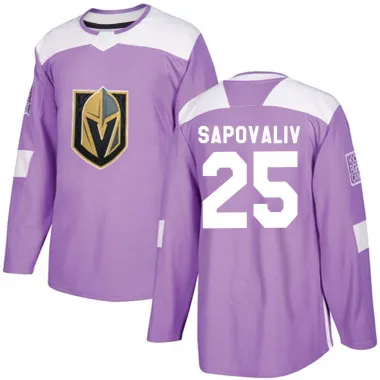 Purple Youth Matyas Sapovaliv Authentic Vegas Golden Knights Fights Cancer Practice Jersey